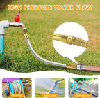 Garden Hose 3 FT, 304 Stainless Steel Metal Water Hose, Heavy Duty Flexible Leader Hose, Short Water Hose Kink Free Hose for Rv, Outdoor, Yard, No Bite, Leak proof and Durable