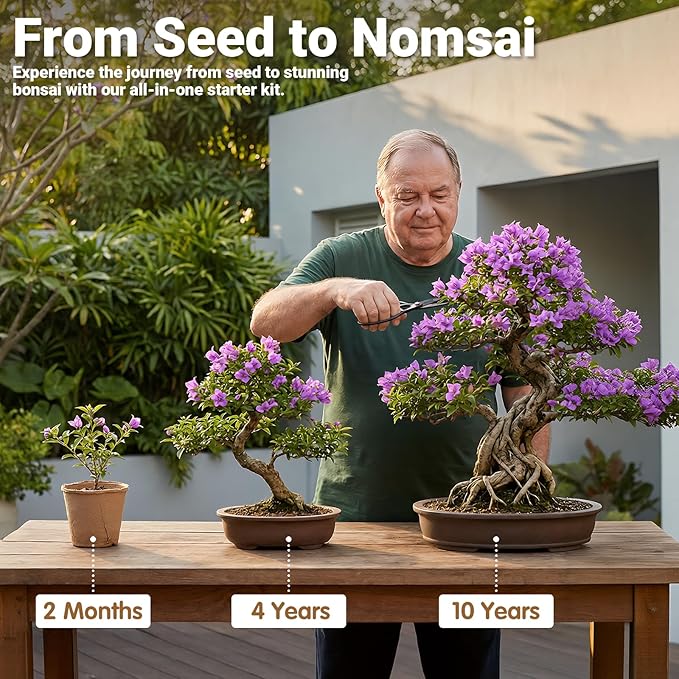 Bonsai Tree Starter Kit for Beginners 5 Unique Indoor Bonsai Trees with Gardening Tools DIY Bonsai Growing Kit Perfect Gifts for Women Men Plant Lovers for Birthday Easter Housewarming
