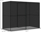 Outsunny 8' x 4' x 6' Crop Cage, Plant Protection Tent with Zippered Doors for Vegetable Garden, Backyard, Black