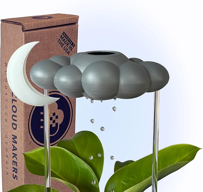 Stormy Dripping Rain Cloud with Glow in the Dark Moon Charm