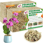 Legigo 4.4LBS Premium Sphagnum Moss for Plants- 80QT Natural Succulent Carnivorous Plant Moss Dried, Long Fiber Orchid Moss for Orchid Repotting Succulent Sarracenia Potted Plants Gardening & Reptiles