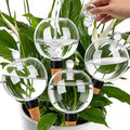 4 Pack 17.5 oz Plant Watering Globes with Covers Self Watering Planter Insert Top Fill Plastic Water Bulbs for Indoor and Outdoor Plants Watering Devices