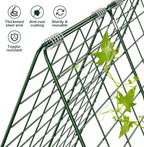 Amoskey Cucumber Trellis, Garden Trellis for Climbing Plants Outdoor, Foldable A-Frame Trellis, Cucumber Trellis for Raised Bed for Cucumbers, Peas, or Tomatoes (Green, Small Grid 48‘’H*34''W)