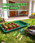 joyhalo 10 Packs Seed Starter Trays (No Drain Holes), 14.8"x9.6" Thicken Reusable Plant Grow Trays, Ideal for Seed Starting, Growing Microgreens, Indoor Gardening, 2.2" Deep