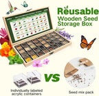 Lush&Dew Year-Round USDA Zone 6 Heirloom Survival Seed Kit, 32 Varieties 30,000+ Non-GMO Seeds for Planting Vegetables Herbs, Gardening Gifts for Women Men, Raised Beds, Indoor Outdoor Home Gardens