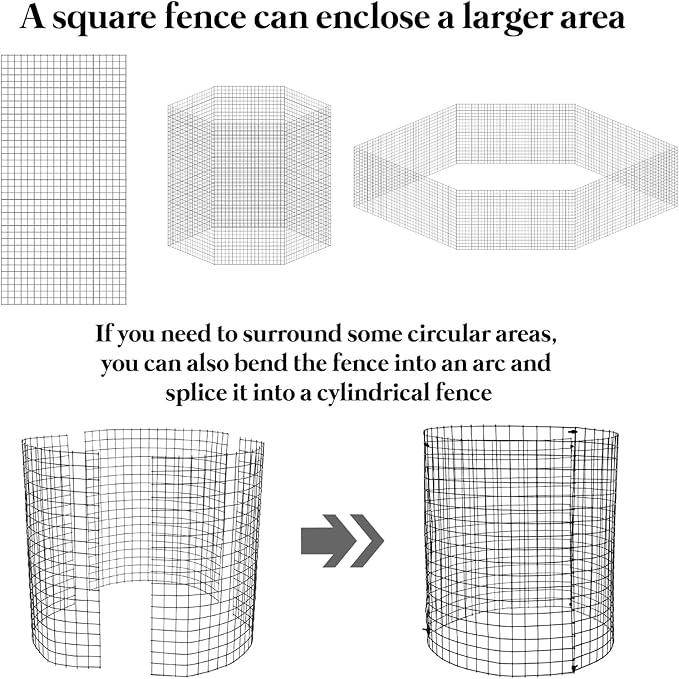 30 Pcs 24'' x 12'' Large Wire Plant Protector from Animals, 10 Pack Metal Plant Cage Chicken Wire Cloche with Ground Stakes and Nylon Tie to Keep Animals Out, Garden Protection Bunny Barricade
