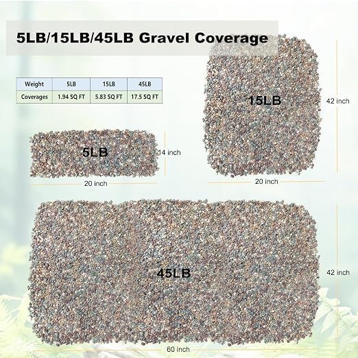 15LB Succulents Rocks for Plants Cactus Gravel Pebbles for Fish Tank 1/2 Inch Natural River Rocks for Vase, Aquarium, Landscaping,Bonsai,Terrarium Pebbles, Mixed Color