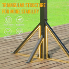 Utility Trailer Tool Rack, Shovel Rack for Truck, Rake Shovel Holder Landscape Hand Tool Accessories for Trailer Truck with 8 Rubber Holes with Brackets, Standard Black