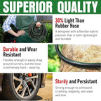 Heavy Duty Garden Hose 10ft, NON-EXPANDABLE Flexible Water Hose, Kink Resistant Lightweight Hybrid Hose, Leakproof Hose Male to Female Fittings