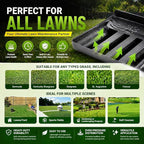 Lawn Leveling Rake - Heavy Duty 17"x10" Stainless Steel Lawn Leveler | Adjustable 28-72" Handle, Reinforced Welds & Smooth Edge for Soil, Dirt,Ground,Yard Top Dressing,Landscaping