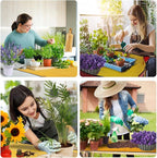 39"x31" Orange Thickened Repotting Mat for Plant Transplanting, Waterproof Tray for Potting Soil Mess Control, Portable Gardening Mat with Protective Gloves, Best Gift for Gardeners
