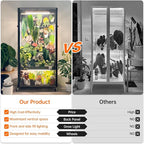 Bstrip Indoor Greenhouse Cabinet with Pegboard, Indoor Greenhouse with Grow Light, 4 Pack 96W Full Spectrum Plant Lights, Ideal for Indoor Plant, Foliage Plants, 35.4"x13.8"x71"