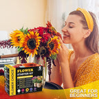Indoor Daisy Garden Starter Kit with Gardening Tools - Planter Bags, Markers, Soil Disks and Shears, Home Gardening Gifts for Women Men Plant Lovers