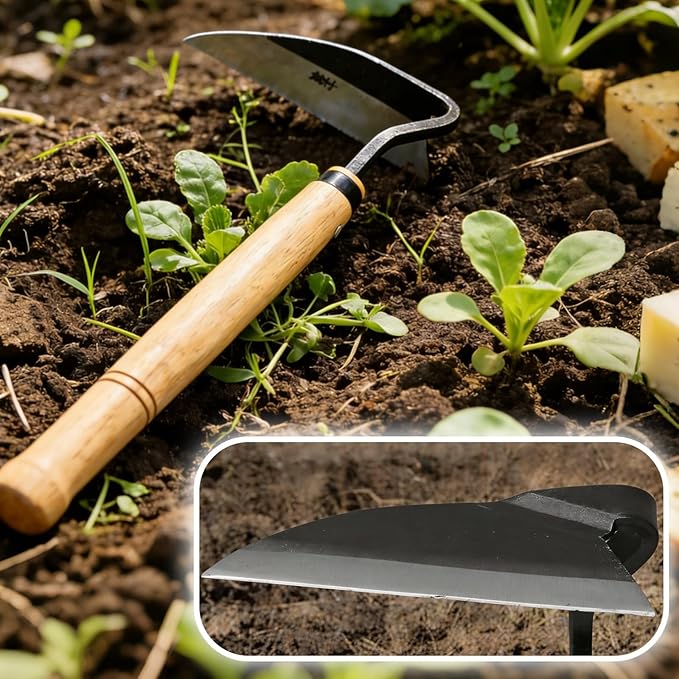 Kana Hoe 217 Japanese Garden Hand Hoe Sickle, Weeding Sickle (Garden Hand/Knife Sharpener)