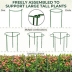 LEOBRO Plant Support, 8 PCS Peony Cages and Supports, Metal Plant Stakes, Plant Supports for Indoor Plants, Outdoor Plants, Monstera Hydrangea Support Cage, 10" W x 24" H