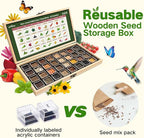 Lush&Dew Year-Round USDA Zone 7 Seed Bank, Gift for Mom Dad, 32 Varieties Non-GMO Heirloom Seeds of Vegetables Flowers, Gardening Gifts for Women Men, Survival Kit for Raised Garden Bed Greenhouse