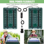 Saillong 2 Pack Seed Starter Tray with Grow Light, 80 Cell Indoor Greenhouse Seed Starting Set with Humidity Dome, 360° Full Spectrum LED, Smart Timer, 5 Brightness Levels for Germination