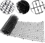 Cat Dog Scat Mat 2M, Plastic Spike Deterrent Strip For Garden, Humane Animal To Protect Plants And Pots From Digging And Climbing, Black