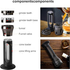 2 in 1 Herb Grinder Cone Loader Grinder Roller, Portable Grinder and Cone Filler, All in One Rolling Machine for King Size, Kitchen Use