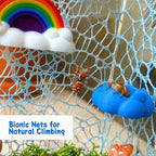 21 Pcs Jumping Spider Enclosure Accessories Kit - Magnetic Rainbow Cloud Hideout & Feeding Bowl, Mushroom Platform Ledges, Climbing Nets, Moss - Aesthetic Habitat Decor for Resting and Exploration