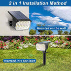 WENATY Solar Spot Lights Outdoor Waterproof IP65, 6 Pack Landscape Spotlights with 46 LEDs, 3 Modes Auto On/Off Solar Powered Flood Lights for Outside Pathway, Yard, Garden, Walkway (Warm White)