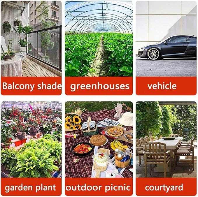 Garden Shade Sail Sun Shade Sail 3x3 Shade Net 90% Windproof Shade Net Anti-Aging Shade Tarpaulin Breathable Outdoor Shade/Plant/Flower/Patio Protection,black-2x6m