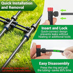 Drip Irrigation System for Garden, 2026 Upgraded Automatic Plant Watering Kit with Quick Connect PE Tubing, 30 Water-Saving Adjustable Drip Emitters for Yard, Lawn, Raised Bed & Greenhouse (100FT)