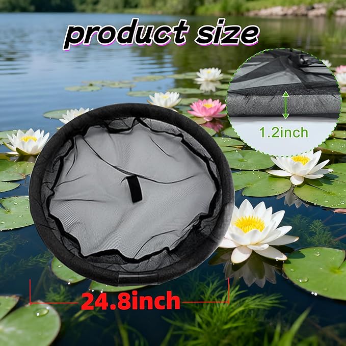 2 Pieces Round Floating Plant Fish Barrier Floating Plant Island Floating Island Plant Protector Pond Plant Protector Protect Your Floating Plants from Pond Fish