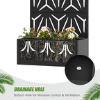 Casaphoria Metal Raised Garden Bed with Trellis, 59"x30"x12" Planter Box for Climbing Plants, Vegetables & Vines, Features Drainage Holes and Privacy Screen, Black-Star