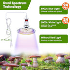 Meonum Mushroom Grow Tent and LED Growing Light Kit, 30 x 20 x 20 Inch Portable Large Still Air Box, Mycology Mushroom Growing Kit, Indoor Propagation Stations with 48 LED Mushroom Grow Lamp (Green)