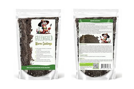 GARDENWISE Organic Worm Castings Premium Worm Castings Fertilizer for Nutrient-Rich Soil and Healthy Growth (1 Quart)