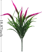 Bird Fiy Artificial Plants Flowers Fake Outdoor UV Resistant Plants Faux Plastic Greenery Shrubs Indoor Outside for Home Decor 4Pcs