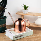 IMEEA Indoor Watering Can for House Plants 33oz/1L Stainless Steel Watering Can with Long Spout (Rose Gold)