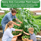 2 Pack 50"x17" Heavy Duty Metal Cucumber Trellis for Raised Bed, A Frame Garden Trellis for Climbing Plants Outdoor, Plant Trellis for Tomato Bean Pea Grape, Adjustable Vegetable Trellis Support