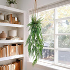 2 Pcs Faux Eucalyptus Vine Ivy Vine Artificial Hanging Plant Faux Plant Fake Potted Greenery for Wall Living Room Home Shelf Office Bathroom Outdoor Indoor Decor (Type 3)
