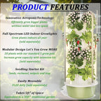 Hydroponic Tower Growing Kits, Vertical Hydroponic Grow, Automatic Water Circulation System,20/28/36 Pods Hydroponics Growing System Kit, for Herbs and Vegetables 5Layer-NoLight