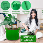 15Gal Grow Bags, Colorful Fabric Plant Pots - Tomato & Veggie Planter, 5-Pack