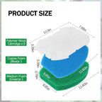 Pond Filters for Outdoor Ponds, Suitable for Inpond 5 in 1 300 Gallon Model, Polymer Wool Filter Pads and Foam Filters (Fit 300)