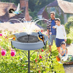 Bird Bath for Outside, Garden Freestanding Birdbath & Birdfeeder with Removable Bowl, Bird Baths Feeder for Outdoors Garden Patio Yard Lawn Decor, 5-Pronged Base & Easy to Clean(Grey)