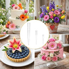 30 Pcs Floral Water Picks Flower Tubes for Fresh Flowers, Individual Floral Water Tubes Pointed End Plastic Single Flower Foam Arrangement Stem Holder for Cake Decoration