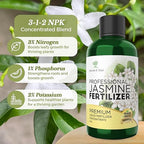 Professional Jasmine Fertilizer Liquid 3-1-2 Concentrate 8 oz, Premium Jasmine Plant Fertilizer Indoor Outdoor, Liquid Jasmine Fertilizer for Flowers and Plants Made in USA