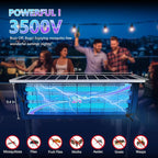 Powerful Large Solar Bug Zapper Outdoor for 4000 sq.ft, Rechargeable Mosquito Zapper with High Powered, Waterproof Solar Bug Zapper for Patio Garden, Backyard, RV, Camping with 18W Solar Panel