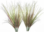 Artificial Grass Plants, Faux Wheat Grass Shrubs Fake Greenery Stems Tall Weed Plant Flowers Decor for Indoor Outdoor Farmhouse Garden Room Home Vase Wedding Party DIY Table Decoration (Purple) 8 Pack