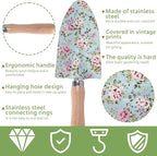 10-Piece Floral Garden Tools Set with Tote Bag, Heavy Duty Gardening Kit with Pruning Shears, Trowels, Rake, Sprayer, Kneeling Pad & Gloves - Gift for Women, Gardener, Mother's Day
