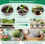 30Pcs Clear Plastic Nursery Pots with Drainage Holes and Saucers, 2.8/3.1/3.5/3.9/5.1/5.9/7.1Inch Seedling Starter Pots with Tool for Indoor Outdoor Gardening Flower, Herb, Succulent Transplanting