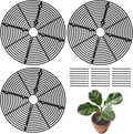 3 Pcs Plant Pot Cover, Plant Covers from Animals, Cuttable 11.8 Inch Soil Protectors, Keeps Cats, Animals Out, for Indoors Outdoors(Black)