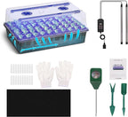 Seed Starting Tray - 60-Cell Self-Watering Tray, Seed Starter Kit LED Grow Light, Timer, Humidity Dome, pH Meter for Plant Germination, Vegetables, Herbs, Flowers