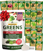 HOME GROWN 21,700+ Lettuce Seeds for Planting - 20 Heirloom Varieties, Non-GMO USA - Romaine, Butterhead, Iceberg, Leaf Lettuce, Spinach & Kale - Indoor, Outdoor & Hydroponic Garden Kit