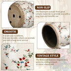 Ceramic Scroll Planter 6.5 Inch Chinoiserie Floral Vase with Drainage Holes Vintage Flower Vase Flower Pot Rustic Ceramic Pots for Indoor Plants Garden Home Bookshelf Decor(Milky)