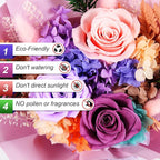 Forever Flower,Flower for Delivery,Roses Bouquet Lasting for 3 years,Birthday Flowers,Sympathy Flowers,Gifts for Her Women Mom Grandma Wife Friends